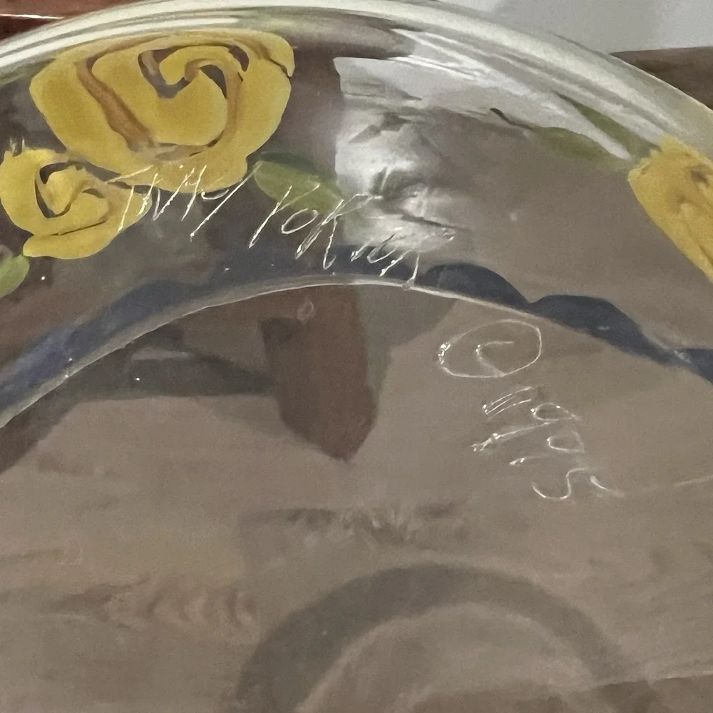 Vintage Tracy Porter Hand-Painted Large Glass 10